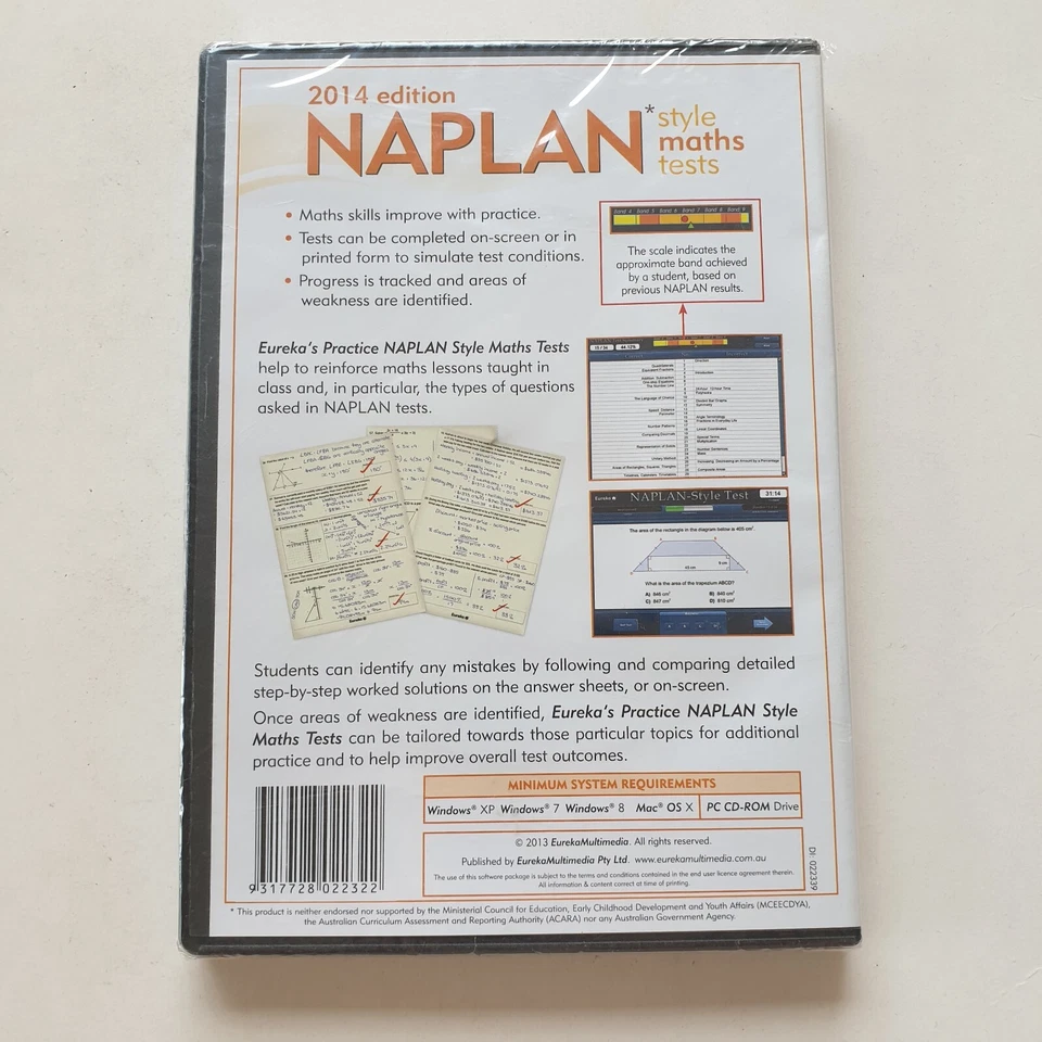 NAPLAN Style Maths Tests (2014 Edition) Year 9 Australian Education (PC CD-Rom) - Image 3 of 4
