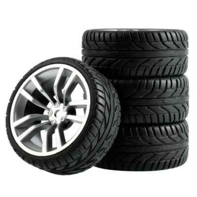 4x 1/10 RC Rally Car WHEELS & TIRES Set For HPI KYOSHO For Tamiya TT02 XV01 MST