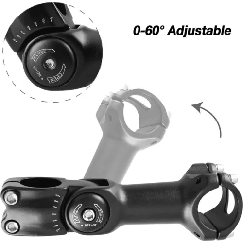 MTB Cycle Bicycle Bike Handlebar Riser Aluminium Stem Extension Adjustable 31.8mm - Picture 10 of 10
