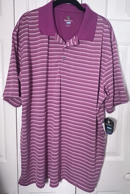PRO TOUR XXL Men's Golf Polo Shirt Cool Play VIVID VIOLA Pink Mauve