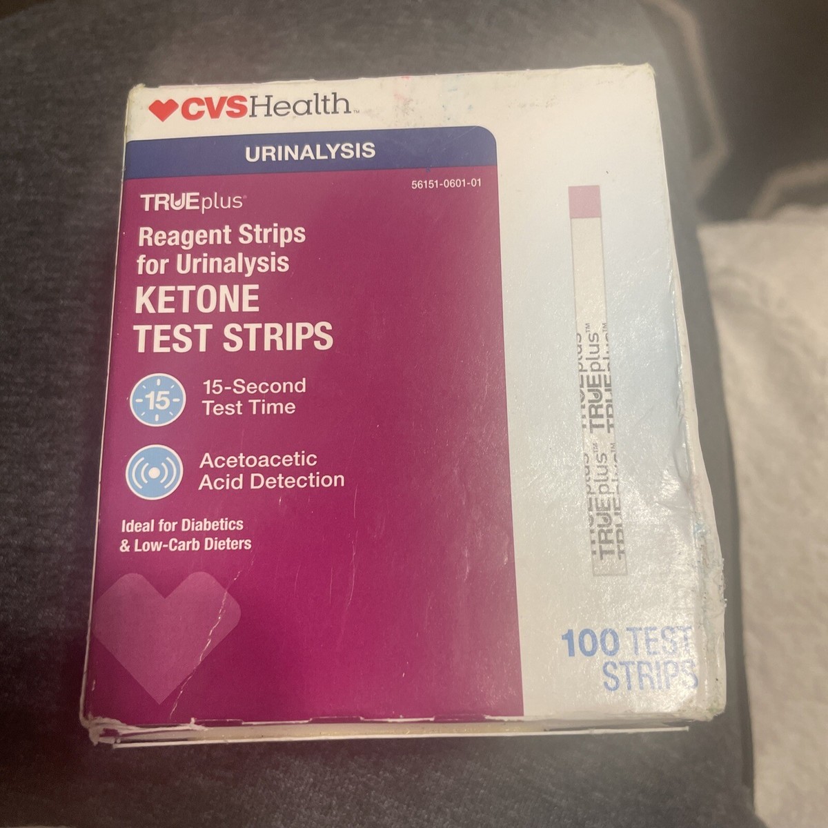NEW CVS Health True Plus Ketone Test Strips 100 Keto Urinalysis 