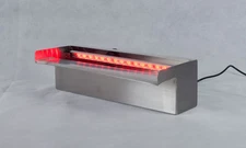 American Pond 12" Stainless Waterfall Spillway with Color Controllable LED Light
