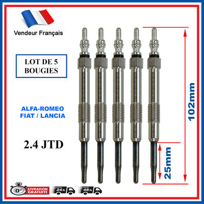 5 Glühkerzen Für Alfa Romeo 156 166 Marea Kappa Lybra 2,4 2,4L JTD