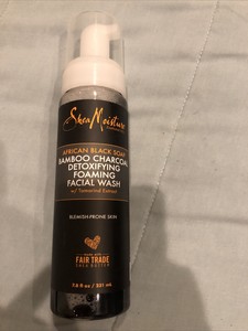 shea moisture bamboo charcoal foaming face wash