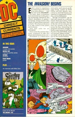 DC DIRECT CURRENTS #9 (VOL 1) INVASION PREVIEW / DC COMICS / SEP 1988 / V/G