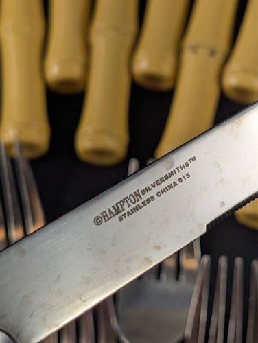 YOU PICK: BAMBOO by Hampton Silversmiths Stainless Flatware With Plastic Handle - Picture 7 of 64