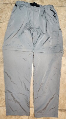 Kathmandu  Large Hiking Cargo Zip Convertible Pants Shorts Gray