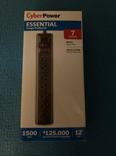 CyberPower CSB7012 Essential Surge Protector, 7 Outlets, 12ft Power