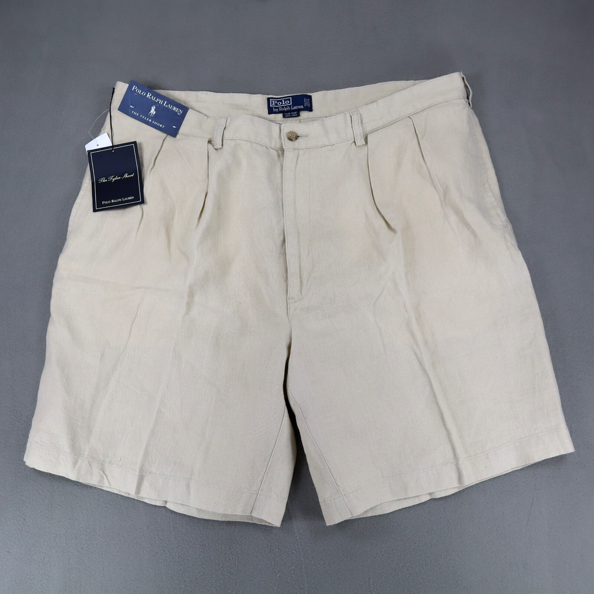 Polo by Ralph Lauren TYLER SHORT リネン New Polo Ralph Lauren Linen Tyler Shorts Men's 42 (42x9) Pleated