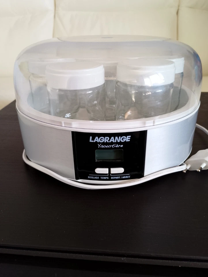 Yogurtiera LaGrange 439101 argento con 7 vasetti in vetro e display elettronico - Immagine 2 di 4