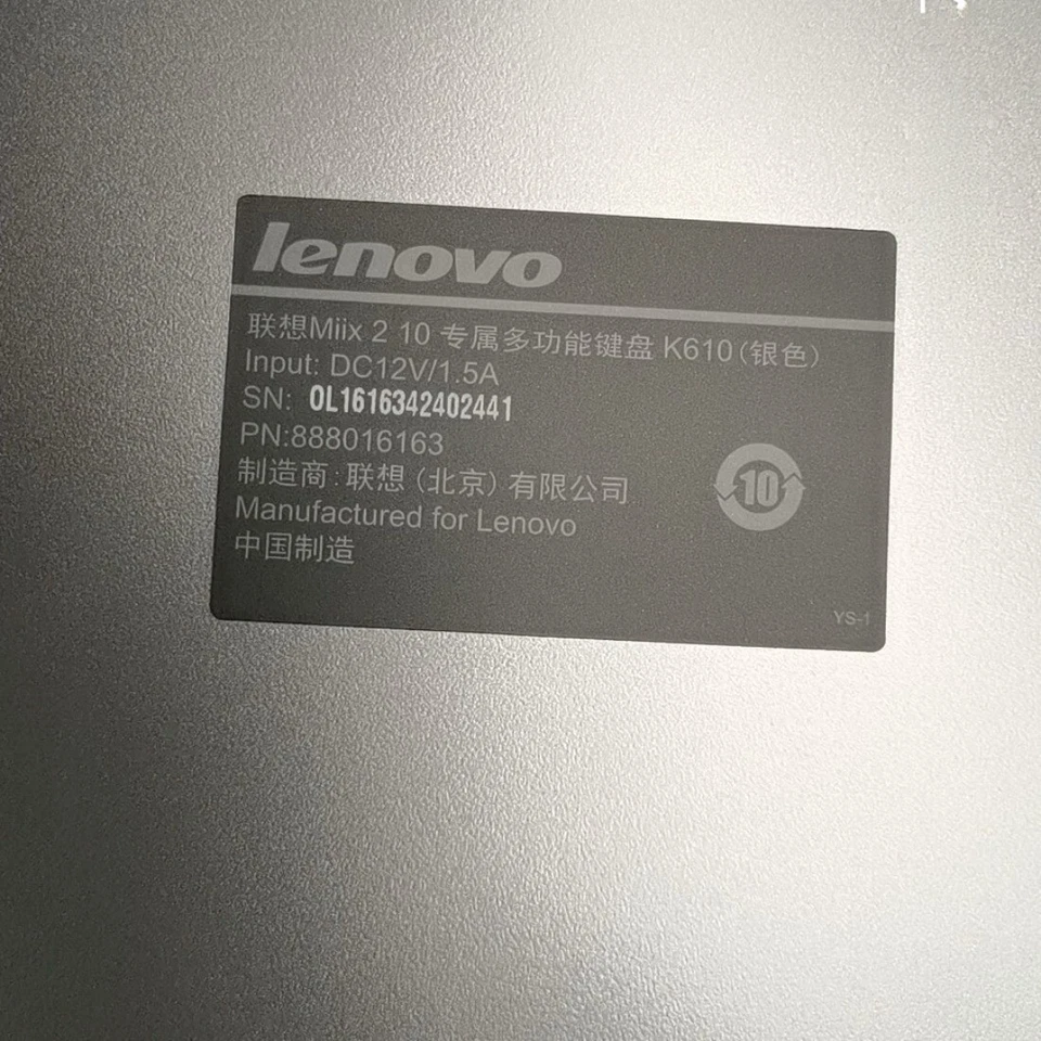 Original Lenovo MIIX 2 10" K610 Multifunctional Magnetic Keyboard - US English - Image 3 of 4