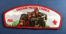 BSA CSP/SSP : CASCADE PACIFIC COUNCIL - FOS - RED MYLAR BORDER