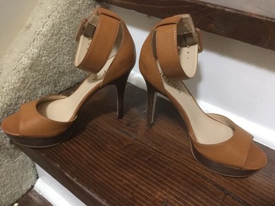 camel ankle strap heels