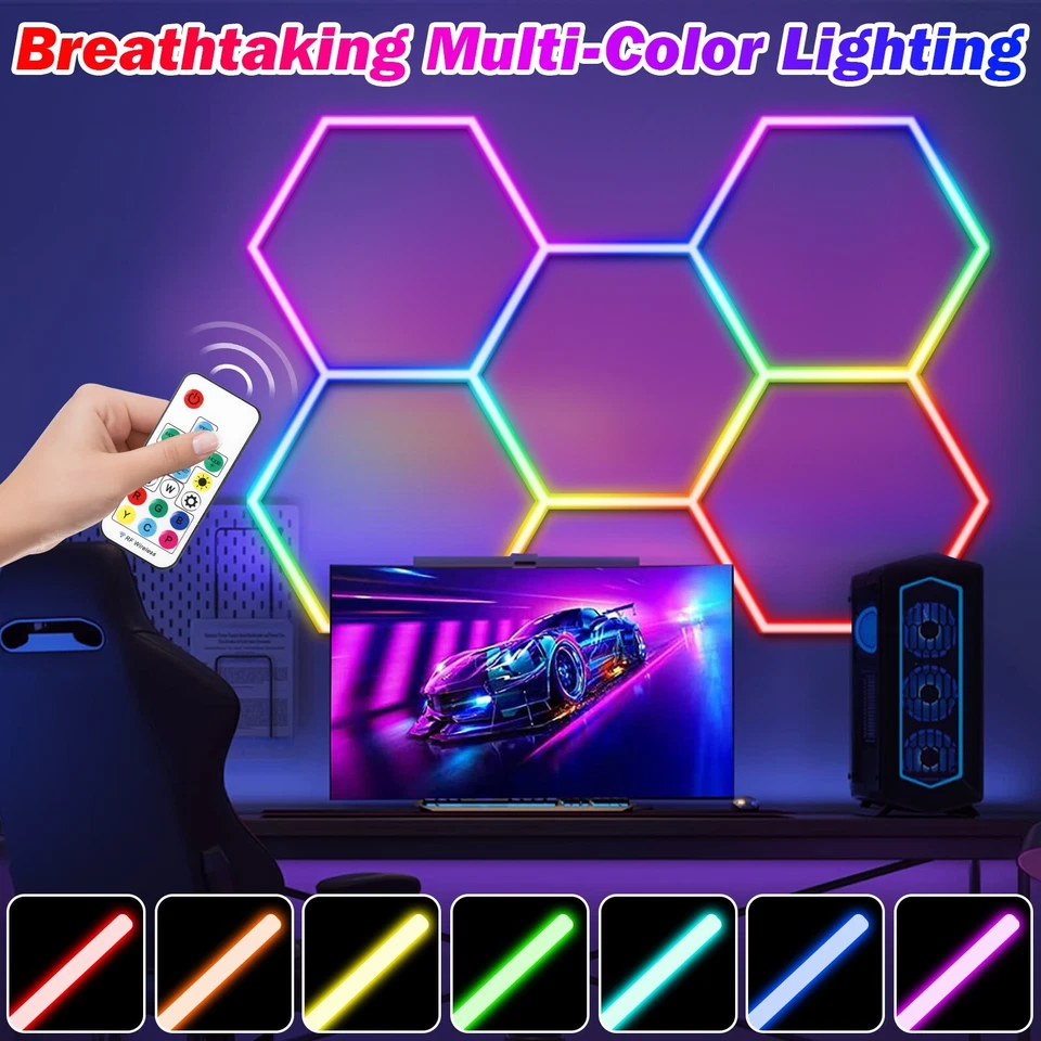 RGB Luce LED Esagonale Garage Dimmerabili LED Illuminazione Esagonale per Bar - Immagine 4 di 4