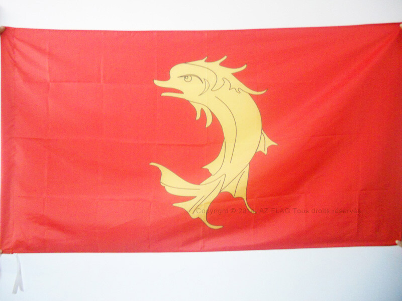 Drapeau Comté de Forez 150x90cm en polyester renforcé et finitions haut de gamme