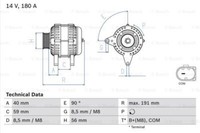 Bosch 0 986 081 890 Alternator For Seat Skoda VW
