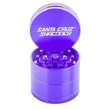 Medium 2.1" Purple Santa Cruz Shredder Aluminum Herb Grinder 4 Piece Grip