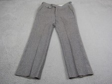 True Vintage Jaymar Tweed Pants Mens 32x28 Brown Blue 60s 70s Houndstooth Knit