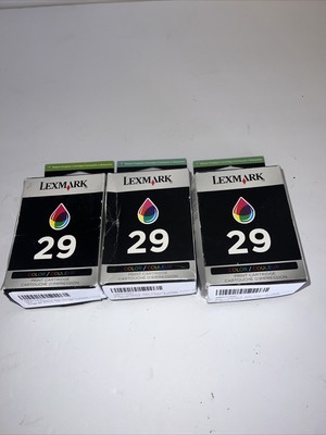 Lexmark 29 Color Ink Cartridge Lot Of 3