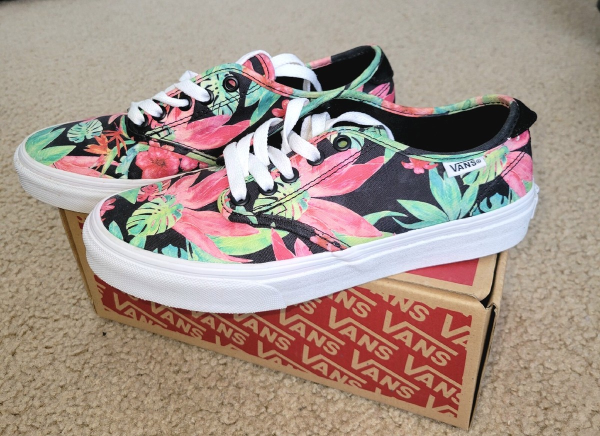 Vans Off The Wall Women's Hawaiian Tropical Print Shoes in Size