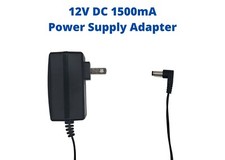 12V DC 1500mA Power Supply Adapter 1.5 Amp Wall Charger for 12 Volt Electronics