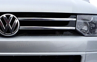 VW T5 Serie 2 09-15 Chrom Zierleisten für Kühlergrill oben breit