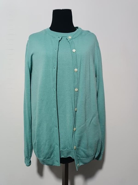 Women Peter Hahn Sweater Turquoise Wool 38 #C8AQ