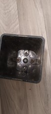AbeoPlast 1.Ltr Black Square Plastic Plant Pot with Drainage Holes set of 5xPots