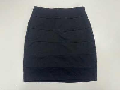 Basic House Womens Skirt Size Small Black Elastic Waist Pull On