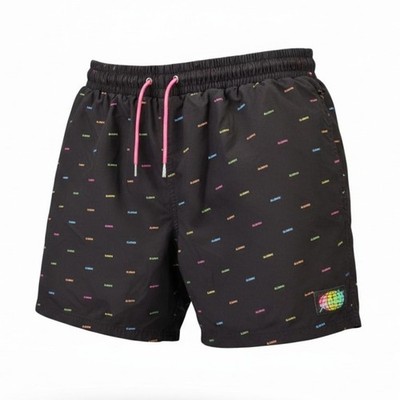 SLUNKS Men's XL Rainbow Watermark  Multicolor 5.5'' Lined Athletic Shorts 