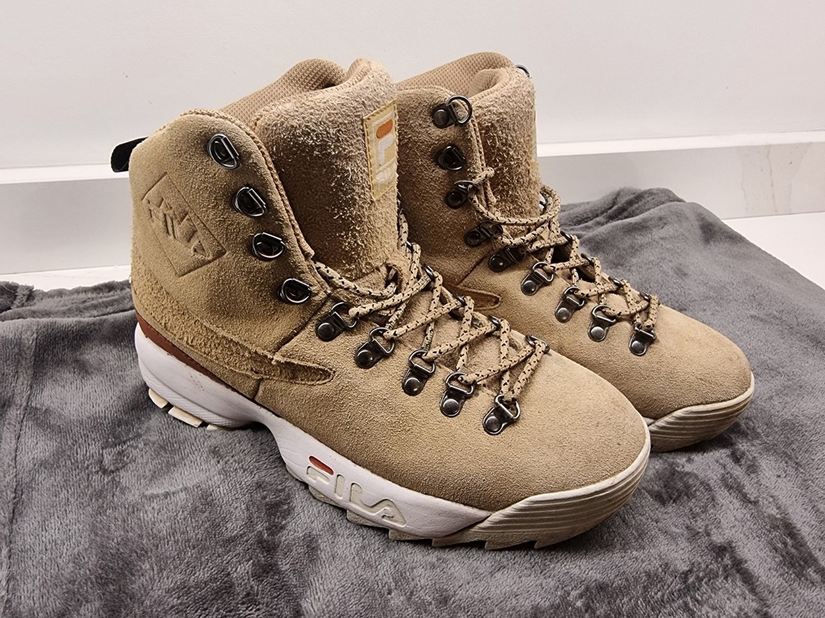 FILA DISRUPTOR HIKING LEATHER BOOTS SIZE UK5 WALKING SHOES TRAIL