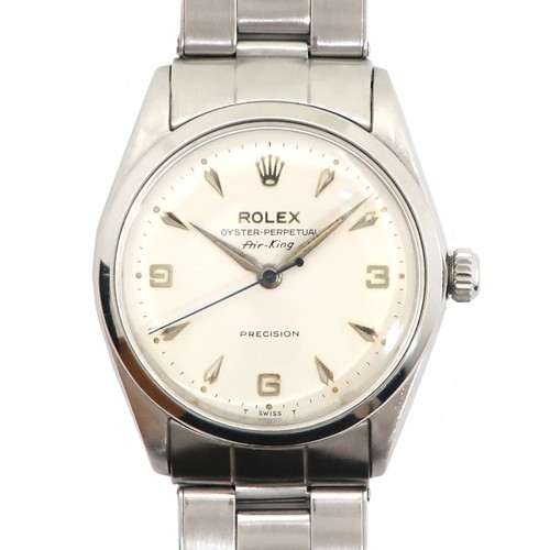 Rolex Air-King 5500 34mm SS Silver Dial Automatic Water Resistant Watch #UW170
