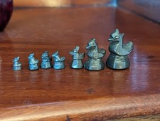 Set of 18thC. Burmese Cockerel Opium Weights