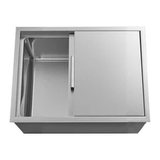 57.8 Qt Drop in Ice Chest Ice Cooler Ice Bin Stainless Steel 24"x18"x13"
