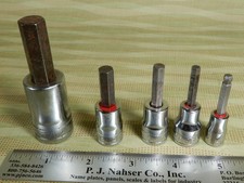 Snap-on Allen Sockets 12 516 14 316 316 Ball End Great Condition Vx