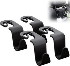 Car Seat Headrest Hook 4 Pack,Purse Holder Hook for Car Organizers and Storage,C