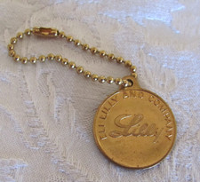 Vintage ELI LILLY AND COMPANY Pendant Charm Pharmaceutical Medallion w Chain