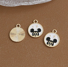 40pcs cartoon mickey Metal Charm DIY earrings Pendant Necklace Jewelry Making