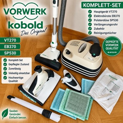 Vorwerk Kobold VT270 + EB370 + SP530 Saugwischer Komplettset Zubehör TOP