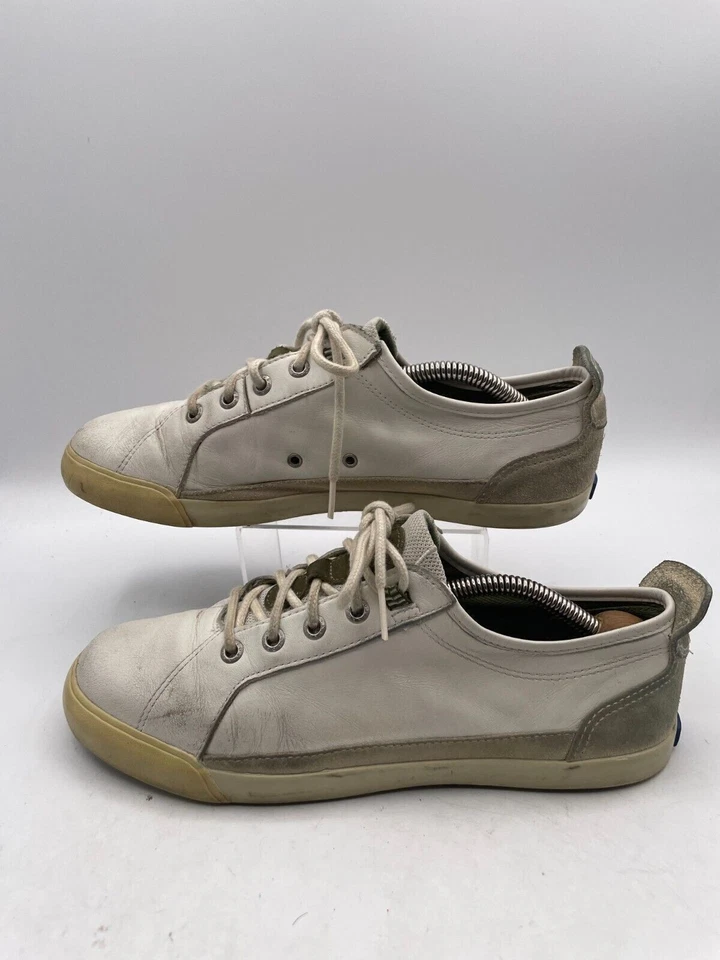 Keds Athletic Sneaker Women's Sz 8.5 White Leather Lace-Up Round Toe WH-14580M - Image 3 of 4