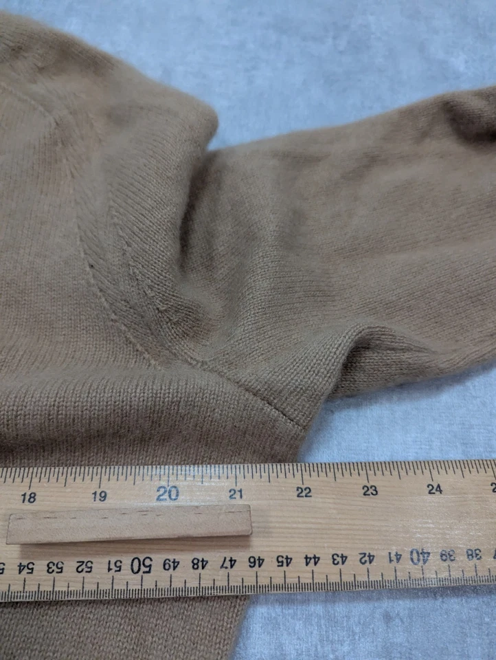 Hugo Boss Jumper Mens M Brown Pullover 100% Cashmere Smart Knit Preppy Lolive - Image 3 of 4