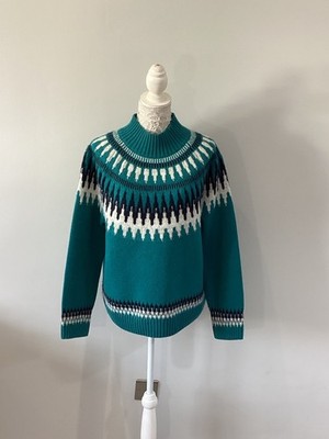 White Stuff Fiona Fairisle Jumper. Green Multi. Size 16. BNWT. RRP £64.98.