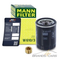 Mann ÖLFILTER+ÖLABLASS-SCHRAUBE FÜR Fiat Punto EVO 1.2 1.4 09-12 Qubo 1.4