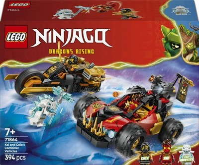 LEGO NINJAGO 71864 Kombifahrzeuge von Kai und Cole, mit Maschine und Motorrad Spielzeug