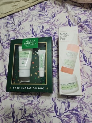 Mario Badescu Rose Bundle Of Two Gift Set Rose Hips Mask Facial Mist Hand & Lip