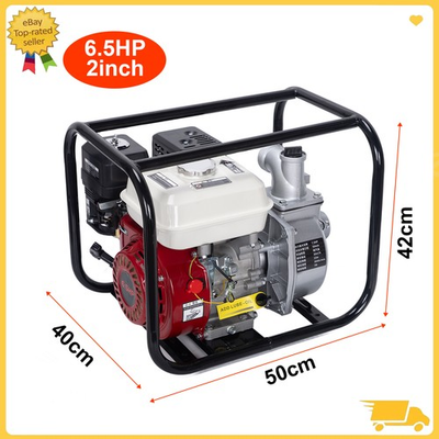 #ad #ad 6.5HP 4 Stroke 2 Inch Gas Water Pump Semi Trash Water Pump Transfer Pump 158GPM $145.77