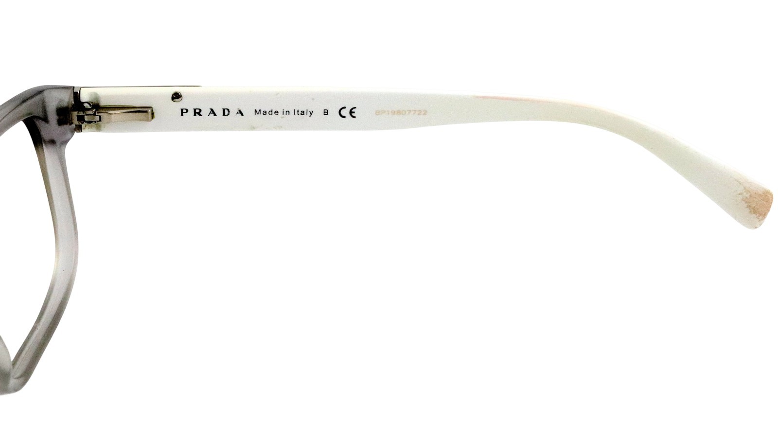 PRADA VPR07P 5AV-1O1 56mm Frosted Smoke Translucent Eyeglasses Frames Italy A thumbnail 4