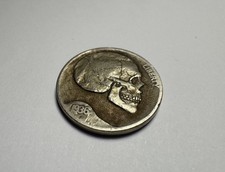 Hobo nichel di Seth Basista Buffalo nichel 1936 Scull Totenkof moneta 