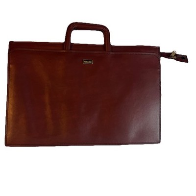 Monarch Heritage Burgundy Zip Closure Briefcase/Document Case with Top Handle