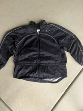 Nike Men s Black Nylon Windbreaker Jacket M Full-Zip Stand-Up Collar Logo